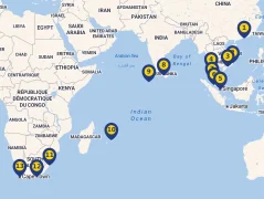 Mapa plavby